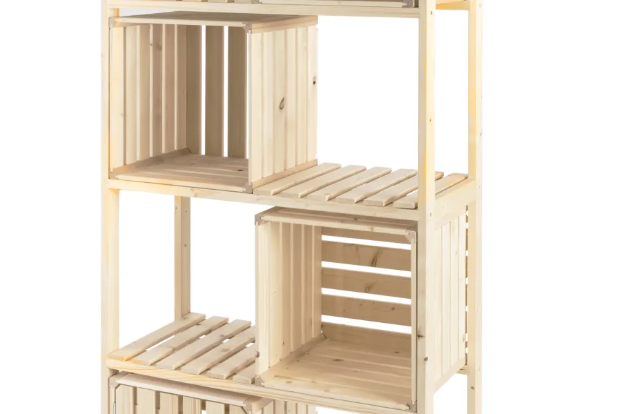 Aufbaubeispiel Holzharassen Regal 1