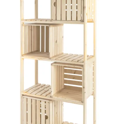 Aufbaubeispiel Holzharassen Regal 1