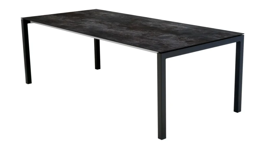 KRIENS Auszugstisch 220/280x100 cm Inox anthrazit Beine 50x50cm