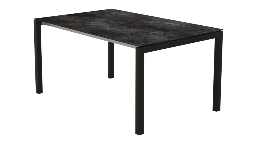 HERGISWIL Fix Tisch 150x95 cm Inox anthrazit Beine 50x50cm