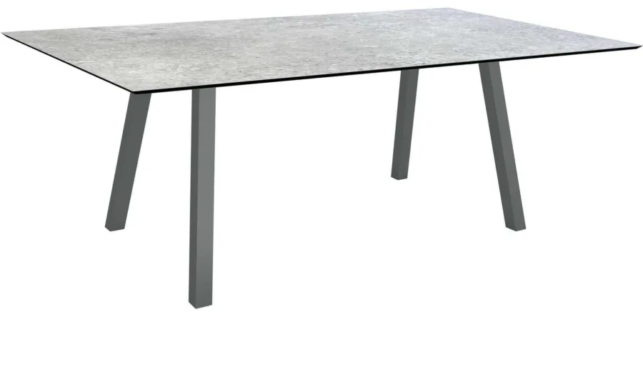 Tisch 180x100cm Interno Vierkantrohr Aluminium