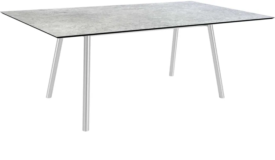 Tisch 180x100cm Interno Rundrohr Edelstahl