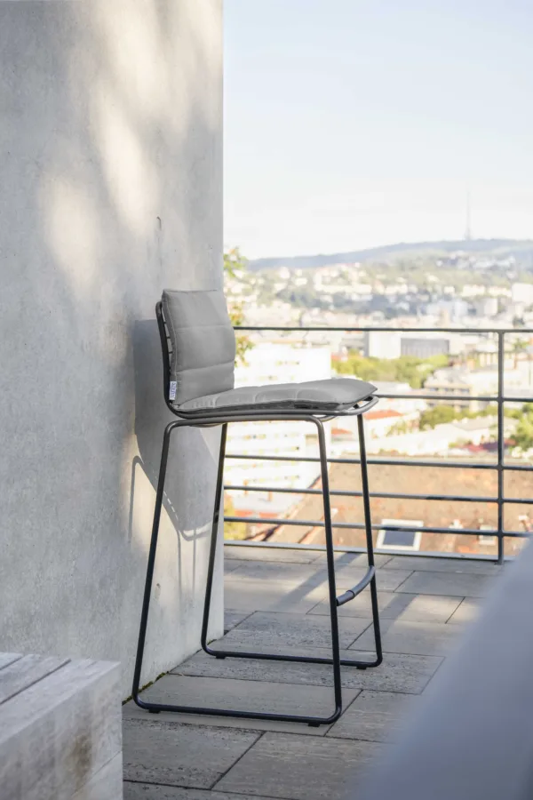 Barstuhl Levi Edelstahl anthrazit