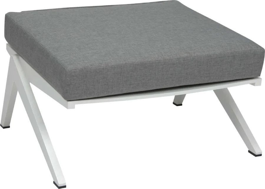 Lounge-Hocker Jackie Aluminium weiss - Ausstellmodell