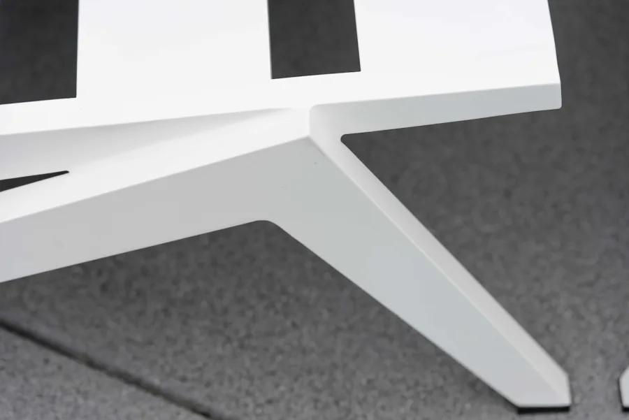 Lounge-Hocker Jackie Aluminium weiss - Ausstellmodell