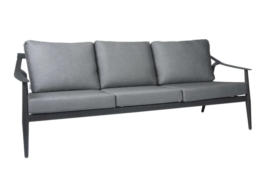 Lounge-Sofa 3-Sitzer Vanda Aluminium