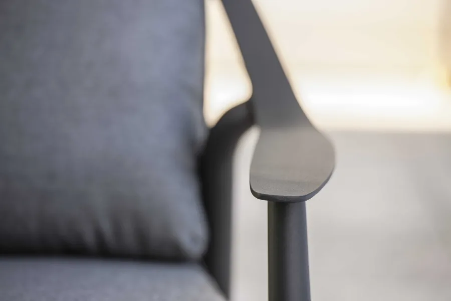 Lounge-Sofa 3-Sitzer Vanda Aluminium