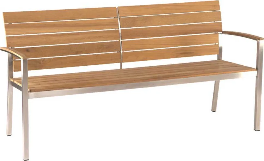 Bank Savona 3-Sitzer Edelstahl