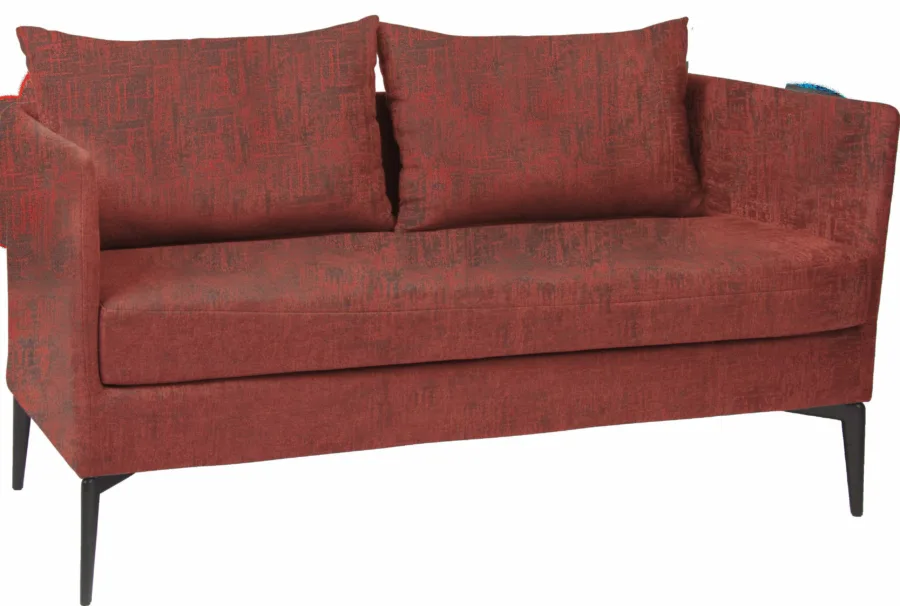Sofa 2-Sitzer Marta Aluminium Bezug und Kissen