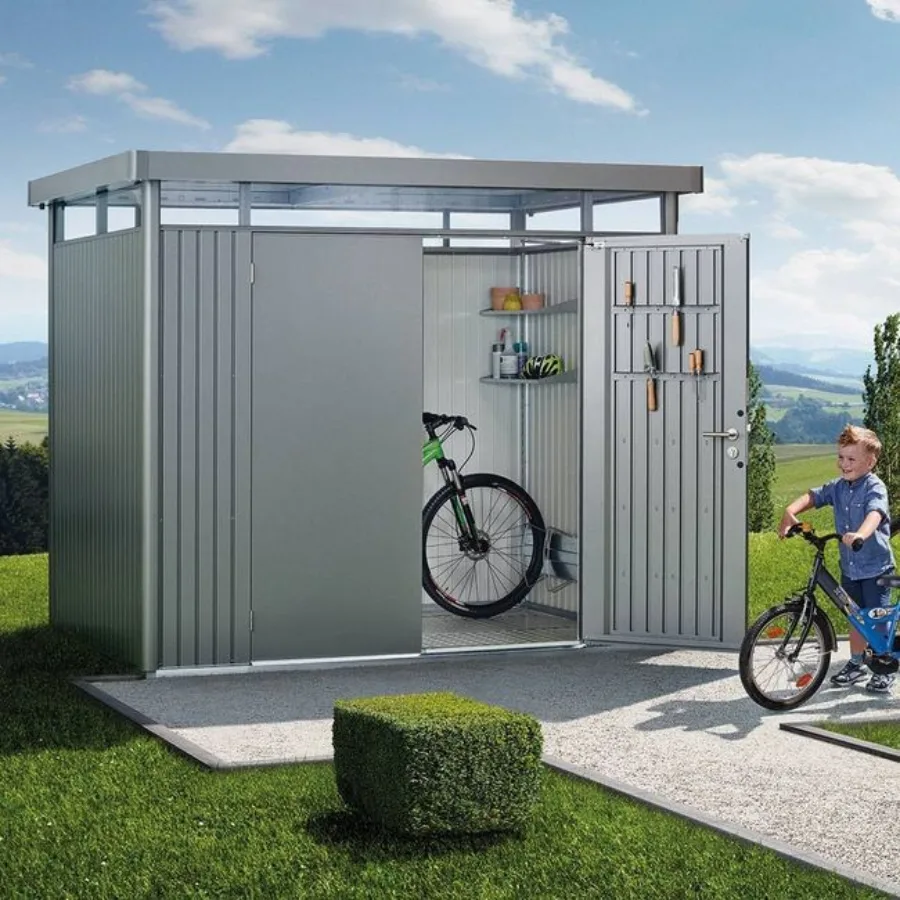Gerätehaus HighLine Gr. H4 silber-metallic