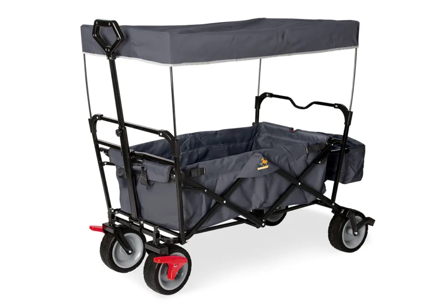 Klappbollerwagen Paxi dlx mit Bremse - Antharzit