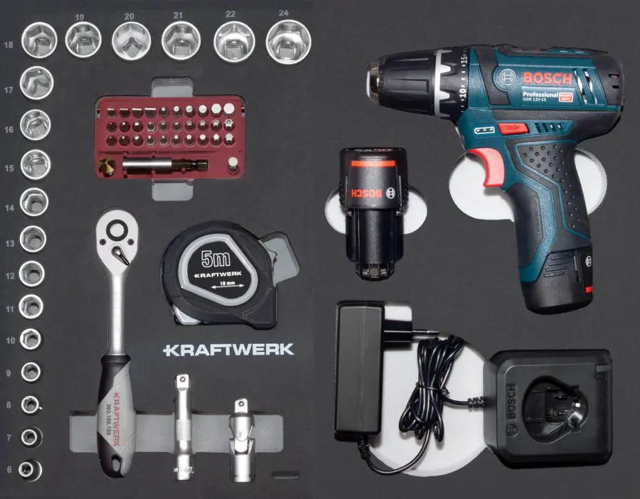 Werkzeugkoffer B147 mit Bosch Schrauber