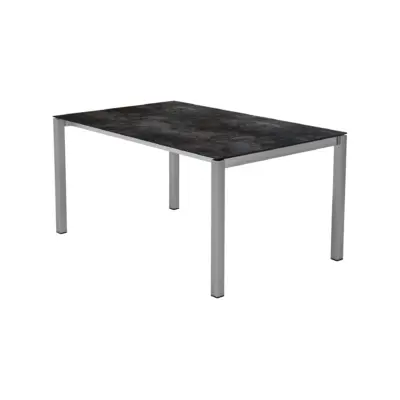 HERGISWIL Fix Tisch 150x95 cm Edelstahlgestell Beine 50x50cm