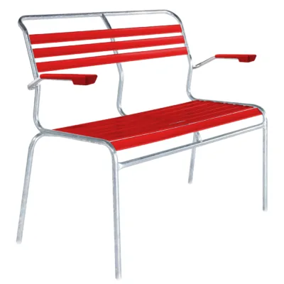 Säntis 2er Lättlibank mit Armlehne