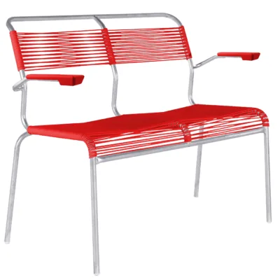 Säntis 2er Spaghettibank mit Armlehne