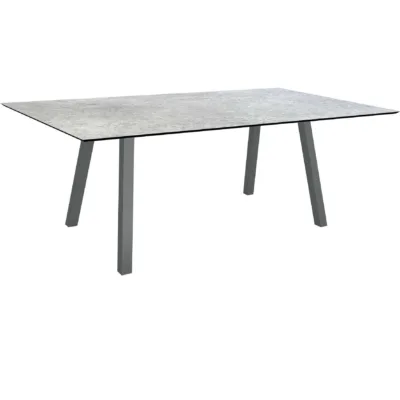 Tisch 180x100cm Interno Vierkantrohr Aluminium