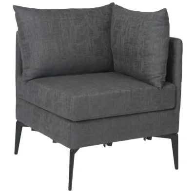 Eckelement Marta Aluminium Bezug und Kissen