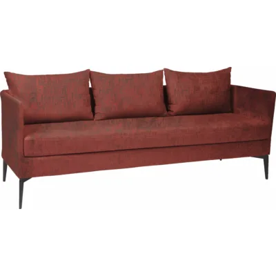 Sofa 3-Sitzer Marta Aluminium Bezug und Kissen